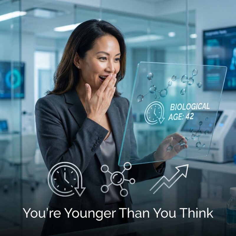 Biological age test epigenetic clock - measuring your true cellular age
