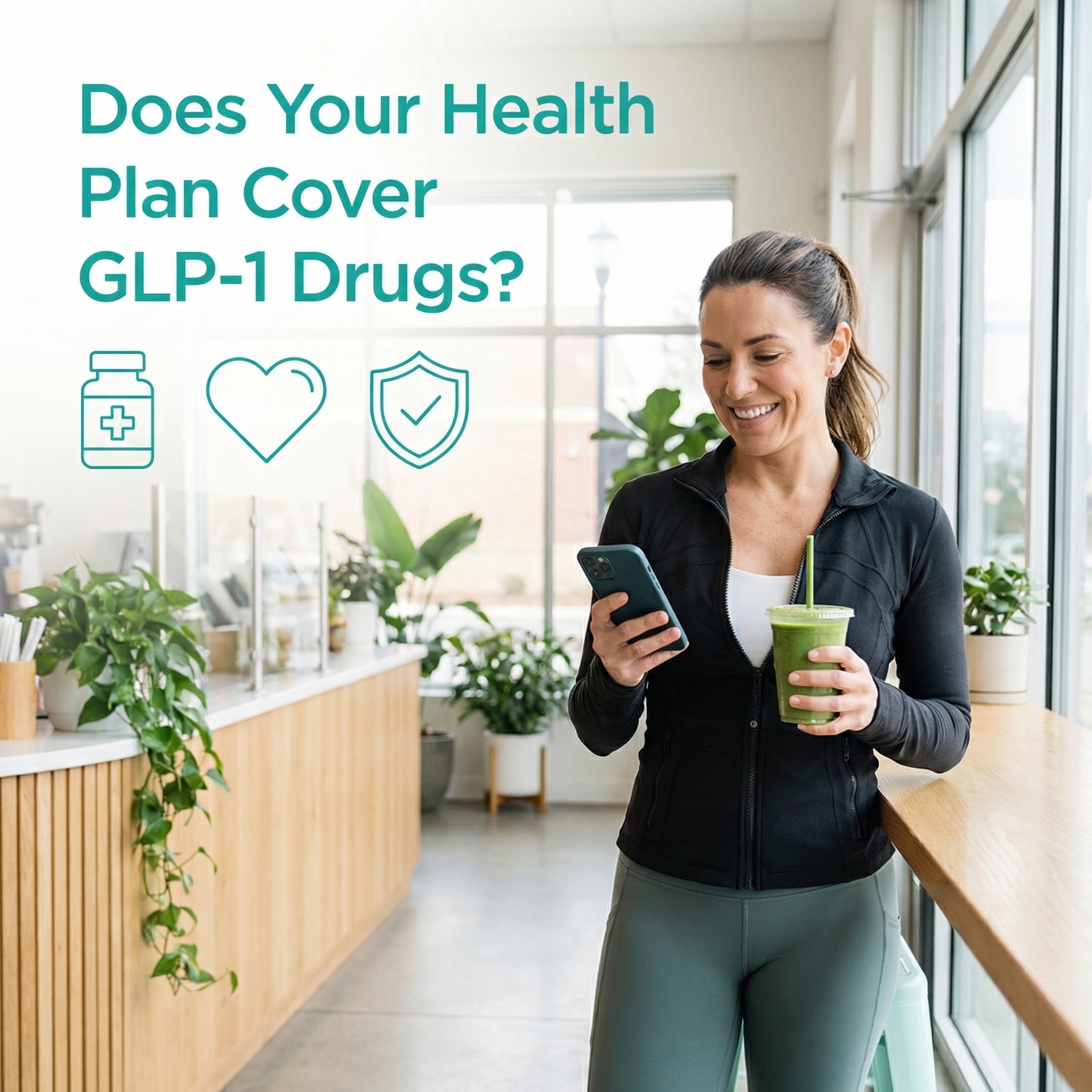 GLP-1 coverage in health plans — health-conscious professional exploring weight loss drug insurance options