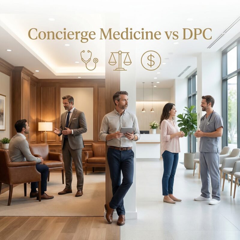 Concierge medicine vs direct primary care comparison in modern healthcare setting