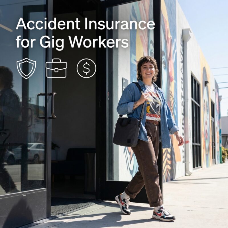 Accident insurance for gig workers protects freelancers and independent contractors with guaranteed issue coverage and zero deductibles